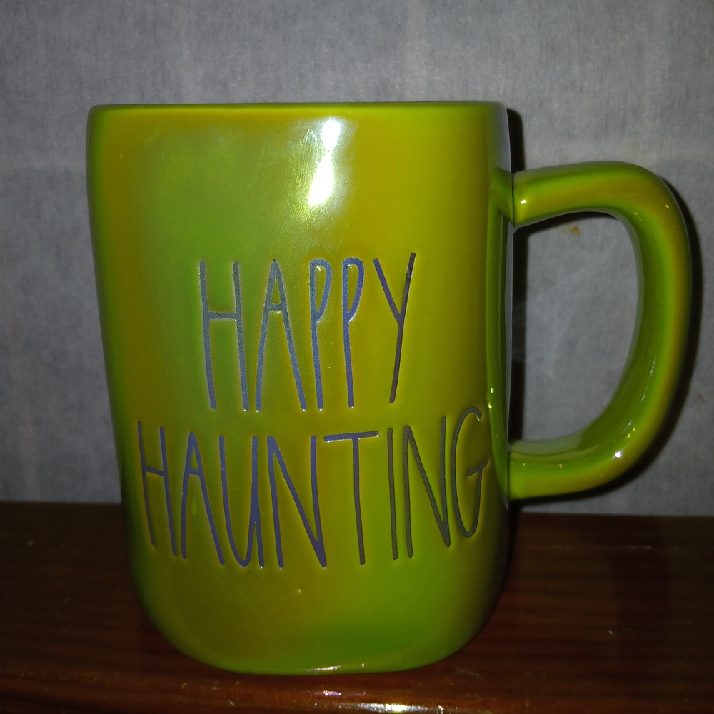 Rae Dunn Green Happy Haunting Mug